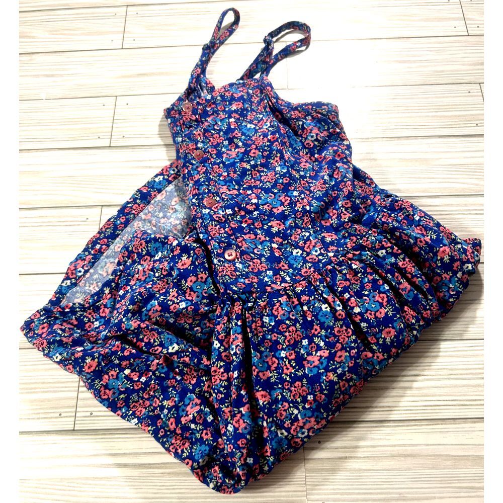 Girls blue floral‎ dress Hartstrings size 10